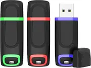 [KEXIN] 3 Pack USB Memory Stick 64GB USB 3.0 Flash Drive USB Stick Cap Design USB Drive Memory Sticks USB Sticks Pen Drive Zip Stick for Computer, Tablet, TV, Car (Multicolor: Green Red Blue, 64 gb)
