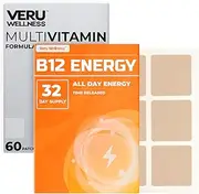 Veru Wellness Bariatric Multivitamin, Vitamin B12 with Iron - Post Bariatric Gastric Bypass and Sleeve Gastrectomy - Non Ingest Patch (60 Day Supply)
