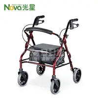 在飛比找PChome24h購物優惠-【光星NOVA】鋁製四輪助行車 V4206