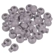 Cord Locks, 100 Pack Ball Spring Toggle Stopper, Dark Brown