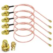 TUOLNK 5PCS RG178 U.FL MHF1 to SMA Coax Cable, SMA Female to U.FL IPX Coax