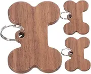 Happyyami 3pcs Dog Tag Personalized Dog Collars Pets Cat Id Tags Cat Collar Pet Wooden