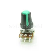10 X 10K Ohm Linear Taper Potentiometer B10K Panel Pot + Green Black Knob Cap