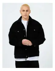 [Silent Theory] Oversized Cord Jacket in Black