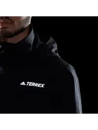 在飛比找Yahoo!奇摩拍賣優惠-adidas TERREX店男士沖鋒衣抗風防水戶外連帽運動夾