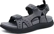 [KuaiLu] Mens Sandals with Arch Support Orthotic Sport Recovery Athletic Walking Sandals For Man Outdoor Summer Casual Thick Cushion Beach Water Fisherman Sandal Size 7-14