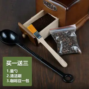 復古大搖輪手動磨豆機 手搖咖啡豆研磨機 陶瓷/鑄鐵芯家用磨粉機「618特惠」