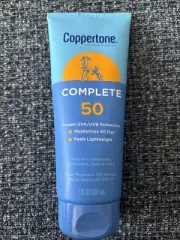Coppertone Complete SPF 50 Sunscreen Lotion 7 oz Exp 12/23+ Moisturizes All Day