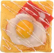 Toddmomy Decorative Artificial Omelette Toast Fake Food Bread Model for Home Ambiance Retail