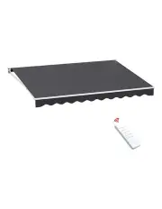 [Instahut] Retractable Folding Arm Awning Motorised Sunshade 4x3m in Grey