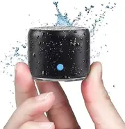 [EWA] A106 Mini Portable Bluetooth Speaker with Travel Case, IPX6 Waterproof, Bluetooth V5.0, Enhanced Bass, for Outdoor, Shower, Sports, Beach, Hiking, Camping (Black)