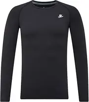 DEVOROPA Youth Boys Compression Shirt Long Sleeve Football Baseball Undershirt Quick Dry Kids Sports Baselayer Crewneck