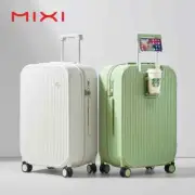 Mixi Carry On Luggage with Cup Phone Holder Hard Shell Rolling Travel Suitcase
