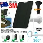 4W Solar Panels for Eufy Eufycam Cam E/2C/E/2 Pro Wall Mount 13ft Power Cable QS