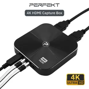 【PERFEKT】USB Type C 轉 HDMI 4K 影像擷取盒 遊戲直播專用(Youtube Twitch 直播 PS5/Xbox PT-70300)