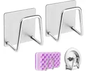 2 Pack Polished Caddy Sink Adhesive Sponge Organizer Holder hook