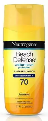Neutrogena Beach Defense 3 Pack Bundle Water Resistant Sunscreen Body Lotion wit