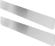 DOITOOL 2Pcs Back Adhesive Metal Strips for Photo Wall Magnetic Bulletin Board Strips for Easy Display of Photos Notes and Memos Home Office Classroom