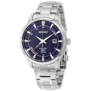 SEIKO KINETIC GMT SUN031P1 Watch Blue Dial 100m Stainless Steel NOS 5M85 Date