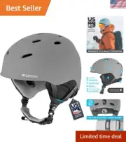 All-Day Comfort Wildhorn Snowboard Helmet - For Men, Women & Youth In Stone Gray