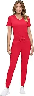 [Natural Uniforms] Womens Ultra-Soft Luxe Stretch Jogger Scrub Set with Regular and Petite Sizes