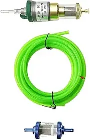 NFGEGPKPHA 4M Fuel Pipe Hose Line+Filter Kits+16ml 22ml 28ml Diesel Pump 12V 24V Air Diesel Parking Heater Parts Oil Pump Fit for Eberspcher(RJKYBG-4M-16ml24v)