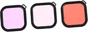 HOMSFOU Diving Camera Filters Set 3pcs Waterproof Lens Cover High Reproduction Protect Your Camera Underwater