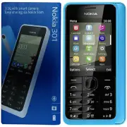 New Nokia Asha 301 Single SIM 256MB + 64MB Blue Factory Unlocked 3G OEM