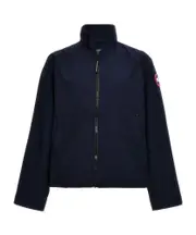 Canada Goose Rosedale Logo Patch High-Neck Jacket M Atlantic Navy Blue