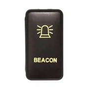 Hulk 4x4 12V Push Button Beacon On/Off Switch with Amber LED Illumination - HU1401A-04