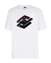 White jersey T-shirt L