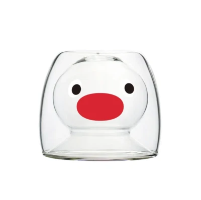 Pingu Double Wall Glasses (Glance Face) GLRK2178 PG JPN LTD Penguin Cute Goods