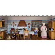 DOLLHOUSE 1:12 SCALE MINI MUNDUS ANTIQUE KITCHEN W/STOVE COMPLETE KIT/SET 40200