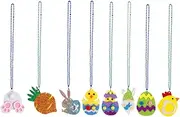 Abaodam Stylish Easter Necklace for Kids 8pcs Bead Chain Easter Party Necklace