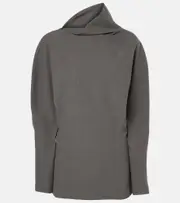 [Bottega Veneta] Bottega Veneta Draped wool-blend top AU 6 grey
