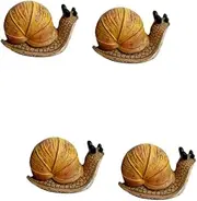 GANAZONO 2sets 2pcs Resin Snail Figurines Cute Snail Adornment for Home Decoration Vibrant Household Accents Present for Friends Aesthetic Desk Ornament Unique Micro Landscape Decor 2pcs*2