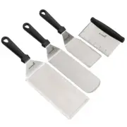 Metal Spatula Griddle Accessories Set - Griddle Scraper Flat Spatula Pancake ...