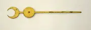 Crescent Style Brass Calendar Hand for Clocks With 5" Dials, Unbushed