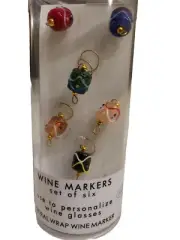 Wine Glass Charms, Drink Markers / Charms - Set of 6-B02