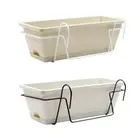 Railing Planter Outdoor Balcony for Garden Railing Fence Deck Windowsill