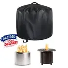 420D Outdoor Round Fire Pit Cover Garden BBQ Grill UV Protector Waterproof Patio