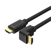 Unitek Y-C1002 HDMI 2.0 HDMI Cable - 3m Right Angle 90 Degree - Up to 4K - HDR10 - HDCP2.2 - 3D - 7.1 Surround Sound - Gold-Plated Connectors [Y-C1002]
