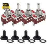 Waterproof Toggle Switch 12V Marine on off on 3 Pin 3 Position SPDT 12 Volt DC 3