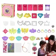 Princess Toy Jewelry Set | Pretend Play Toy Princess Treasure Box For Girls | Children Toy Treasure Box Pretend Play Rings 3-9 Years Old