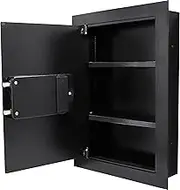 Barska Biometric Fingerprint Security Wall Safe 0.52 Cubic Ft