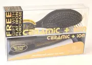 Olivia Garden 5/8" Professional Travel Flat Iron & Brush *New* FLT1-19K-014-2485
