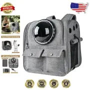 Lightweight Pet Backpack Carrier - Ergonomic & Cozy for Your Small Pets in Grey