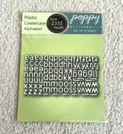 Poppy Stamps Steel Craft Die Poetic Lowercase Alphabet Style 2332 NEW