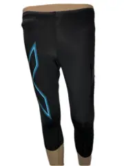 2XU | Womens Compression 3/4 Tights ( Black/Amalfi )