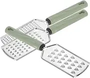Cabilock 3Pcs Handheld Stainless Steel Cheese Grater Set Ergonomic Lemon Zesters Vegetable Shredders for Easy Kitchen Use Easy to Clean for Citrus and Garlic